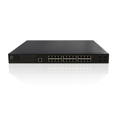 Level One GEP-2861 Managed L2 PoE+ Switch με 24 Θύρες Gigabit (1Gbps) Ethernet και 4 SFP Θύρες