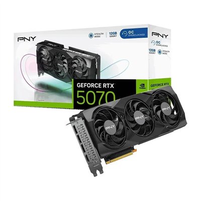 PNY GeForce RTX 5070 12GB GDDR7 VERTO OC Κάρτα Γραφικών VCG507012TFXPB1-O