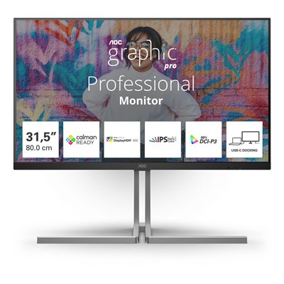 AOC U32U3CV IPS HDR Monitor 32" 4K 3840x2160 με Χρόνο Απόκρισης 4ms GTG