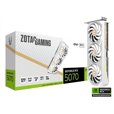 Zotac GeForce RTX 5070 12GB GDDR7 AMP White Edition Κάρτα Γραφικών ZT-B50700FQ-10P