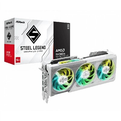 ASRock Radeon RX 9070 XT 16GB GDDR6 Steel Legend Κάρτα Γραφικών 90-GA5DZZ-00UANF