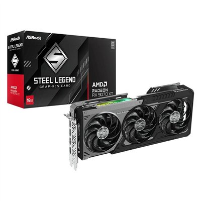 ASRock Radeon RX 9070 XT 16GB GDDR6 Steel Legend Dark Κάρτα Γραφικών 90-GA5VZZ-00UANF