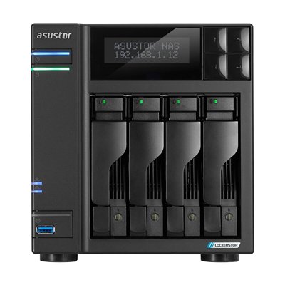Asustor Lockerstor 4 Gen2 (AS6704T) NAS Tower με 4 θέσεις για HDD/M.2/SSD και 2 θύρες Ethernet
