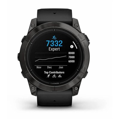 Garmin Epix Pro (Gen 2) Sapphire Edition Titanium 51mm Αδιάβροχο Smartwatch με Παλμογράφο (Carbon Grey DLC Titanium with Black B