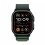 Apple Watch Ultra 2 2024 Titanium 49mm Αδιάβροχο με eSIM και Παλμογράφο (Black με Dark Green Alpine Loop - Medium)