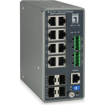 Level One IGU-1271 Managed L3 Switch με 8 Θύρες Gigabit (1Gbps) Ethernet και 4 SFP Θύρες