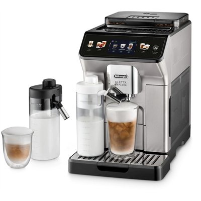 De'Longhi Eletta Explore Αυτόματη Μηχανή Espresso 1450W Πίεσης 19bar για Cappuccino με Μύλο Άλεσης Ασημί