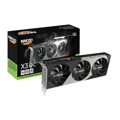 Inno 3D GeForce RTX 5070 Ti 16GB GDDR7 X3 OC Κάρτα Γραφικών N507T3-16D7X-176068N
