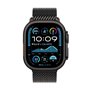 Apple Watch Ultra 2 2024 Titanium 49mm Αδιάβροχο με eSIM και Παλμογράφο (Black με Black Titanium Milanese Loop - Medium)
