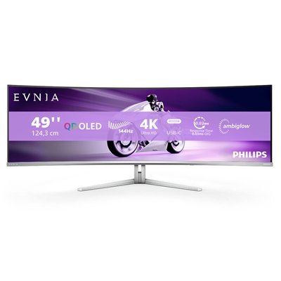 Philips 49M2C8900L/00 Ultrawide QD-OLED HDR Curved Monitor 48.9" 5120x1440 144Hz με Χρόνο Απόκρισης 0.03ms GTG