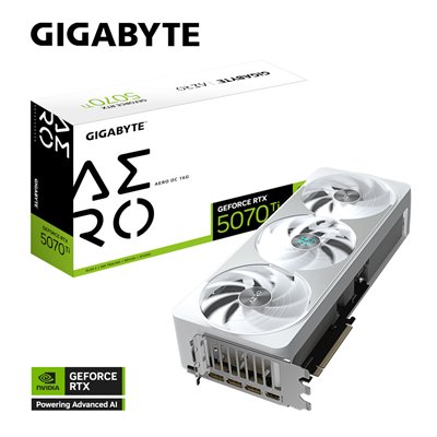Gigabyte GeForce RTX 5070 Ti 16GB GDDR7 Aero OC Κάρτα Γραφικών GV-N507TAERO OC-16GD