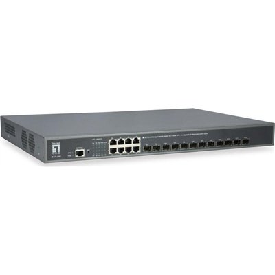 Level One GTL-2091 Managed L3 Switch με 8 Θύρες Gigabit (1Gbps) Ethernet και 12 SFP Θύρες