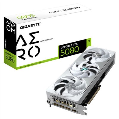 Gigabyte GeForce RTX 5080 16GB GDDR7 Aero OC SFF Κάρτα Γραφικών GV-N5080AERO OC-16GD