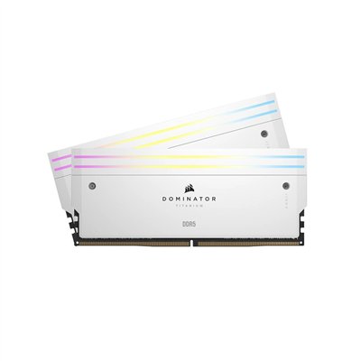 Corsair Dominator Titanium RGB XMP White DDR5 64GB RAM με 2x32GB Modules και Ταχύτητα 6000 για Desktop CMP64GX5M2B6000C30W
