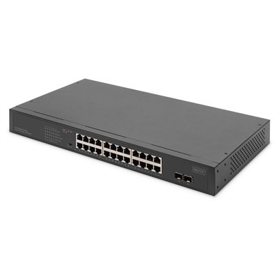 Digitus DN-95348-2 Unmanaged PoE Switch με 24 Θύρες Gigabit (1Gbps) Ethernet και 2 SFP Θύρες