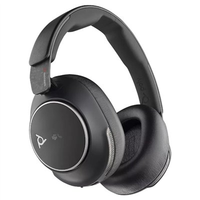 Poly Voyager Surround 80 UC Ασύρματα / Ενσύρματα Over Ear Ακουστικά με 24 ώρες Λειτουργίας Μαύρα