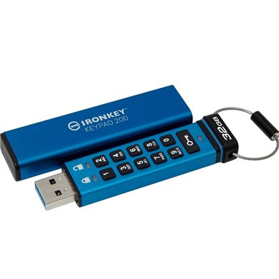Kingston IronKey Keypad 32GB USB 3.2 Stick Μπλε