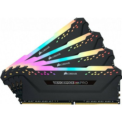 Corsair Vengeance RGB Pro DDR4 32GB RAM με 4x8GB Modules και Ταχύτητα 3200 για Desktop CMW32GX4M4C3200C16