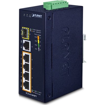 Planet IGS-614HPT Unmanaged L2 PoE+ Switch με 4 Θύρες Gigabit (1Gbps) Ethernet