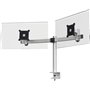 Durable Dual Mount with Arm Βάση Γραφείου για 2 Οθόνες έως 27" με Βραχίονα Ασημί