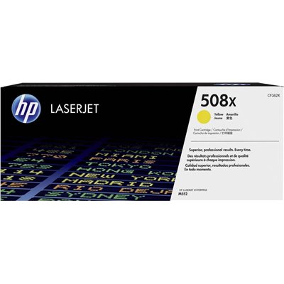 HP 508X Γνήσιο Toner Laser Εκτυπωτή Κίτρινο High Yield 9500 Σελίδων (CF362X)