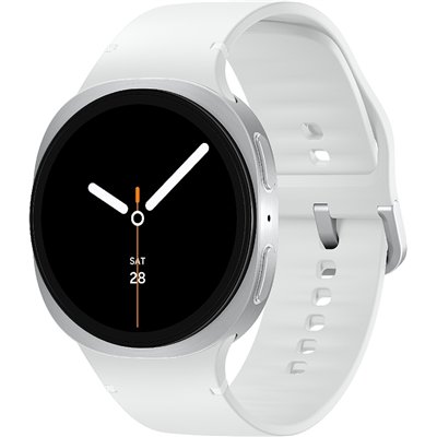 Samsung Galaxy Watch8 LTE Aluminium 44mm Αδιάβροχο με eSIM και Παλμογράφο (Ασημί)