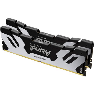 Kingston Fury Renegade Silver DDR5 32GB RAM με 2x16GB Modules και Ταχύτητα 7200 για Desktop KF572C38RSK2-32
