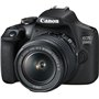 Canon DSLR Φωτογραφική Μηχανή EOS 2000D Crop Frame Kit (EF-S 18-55mm F3.5-5.6 IS ΙΙ)Kit (AF-P DX 18-55mm F3.5-5.6G VR + AF-P DX 