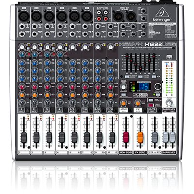 Behringer X-1222 USB Αναλογική Κονσόλα 12 Καναλιών με Phantom Power & 6 Εισόδους XLR