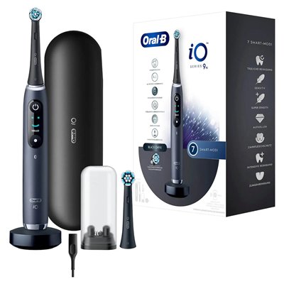 Oral-B iO Series 9N Ηλεκτρική Οδοντόβουρτσα με Αισθητήρα Πίεσης και Θήκη Ταξιδίου Μαύρη