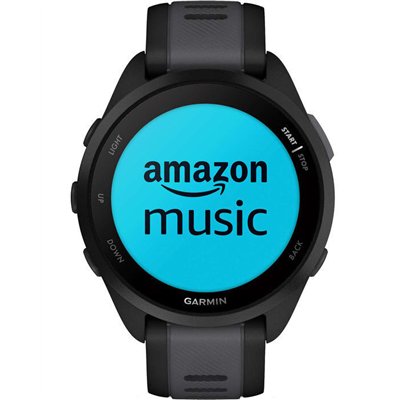 Garmin Forerunner 165 Music 43mm Αδιάβροχο Smartwatch με Παλμογράφο (Black/Slate Gray)