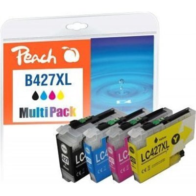 Peach Συμβατό Μελάνι Εκτυπωτή InkJet Brother 13769642 Μαύρο 4τμχ PI500-401