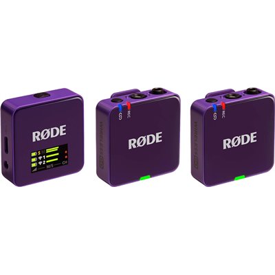 Rode Wireless GO Gen3 Ασύρματο Πυκνωτικό Μικρόφωνο Πέτου, Clip On Δημοσιογραφικό σε Μωβ Χρώμα