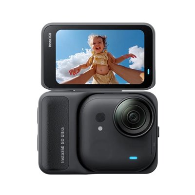 Insta360 GO Ultra Action Camera 4K Ultra HD Υποβρύχια Standard Bundle με Οθόνη Αφής 2.5" και Wi-Fi Midnight Black