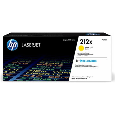 HP 212X Γνήσιο Toner Laser Εκτυπωτή Κίτρινο High Yield 10000 Σελίδων (W2122X)
