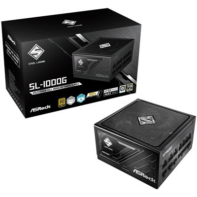 ASRock Steel Legend SL-1000G 1000W Γκρι Τροφοδοτικό Υπολογιστή Full Modular 80 Plus Gold