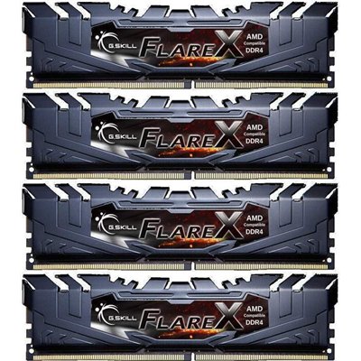 G.Skill Flare X DDR4 64GB RAM με 4x16GB Modules και Ταχύτητα 3200 για Desktop F4-3200C16Q-64GFX