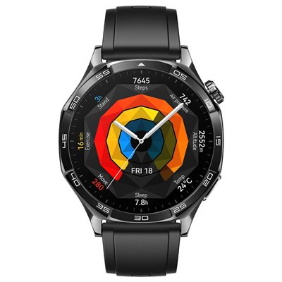 Huawei Watch GT 5 Stainless Steel 46mm Αδιάβροχο με Παλμογράφο (Μαύρο)
