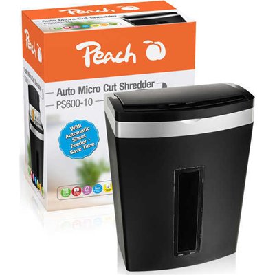Peach Καταστροφέας Εγγράφων PS600-10 Micro Cut 7 Φύλλων με Κάδο 30lt 510787