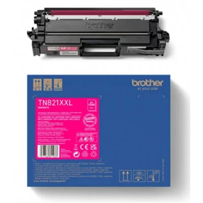 Brother TN-821XXLM Γνήσιο Toner Laser Εκτυπωτή Ματζέντα 12000 Σελίδων (TN-821XXLM)