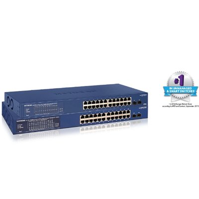 NetGear GS724TPP Unmanaged Switch με 24 Θύρες Gigabit (1Gbps) Ethernet και 2 SFP Θύρες