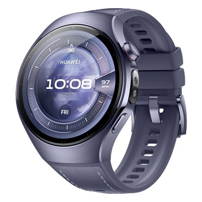 Huawei Watch 5 Titanium 46mm Αδιάβροχο με eSIM και Παλμογράφο (Μωβ)