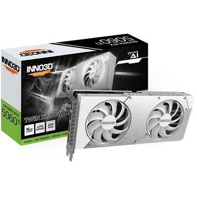 Inno 3D GeForce RTX 5060 Ti 16GB GDDR7 Twin X2 OC White Κάρτα Γραφικών N506T2-16D7X-191073W