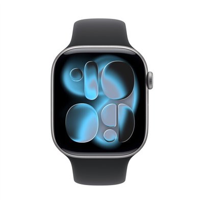 Apple Watch Series 11 Aluminium 42mm Αδιάβροχο με Παλμογράφο (Space Grey Aluminium Case with Black Sport Band - M/L)