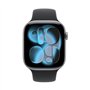 Apple Watch Series 11 Aluminium 42mm Αδιάβροχο με Παλμογράφο (Space Grey Aluminium Case with Black Sport Band - M/L)