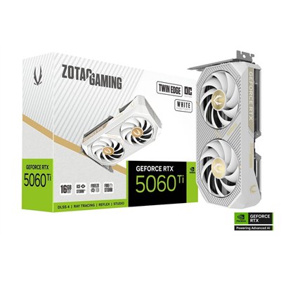 Zotac GeForce RTX 5060 Ti 16GB GDDR7 Twin Edge OC White Κάρτα Γραφικών ZT-B50620Q-10M