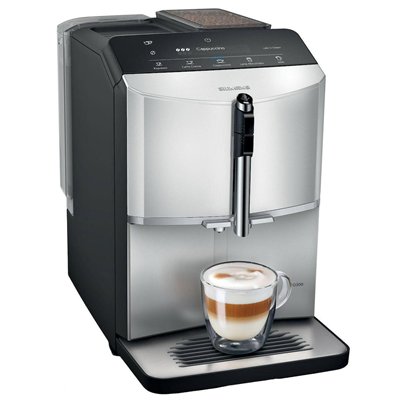 Siemens Αυτόματη Μηχανή Espresso 1300W Πίεσης 15bar με Μύλο Άλεσης Ασημί TF303E01