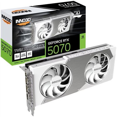 Inno 3D GeForce RTX 5070 12GB GDDR7 Twin X2 OC White Κάρτα Γραφικών N50702-12D7X-195064W