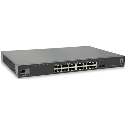 Level One GTL-2881 Managed L3 Switch με 24 Θύρες Gigabit (1Gbps) Ethernet και 2 SFP Θύρες