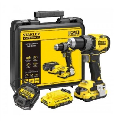 Stanley Κρουστικό Δραπανοκατσάβιδο Μπαταρίας Brushless 18V 2x2Ah SFMCD725D2K